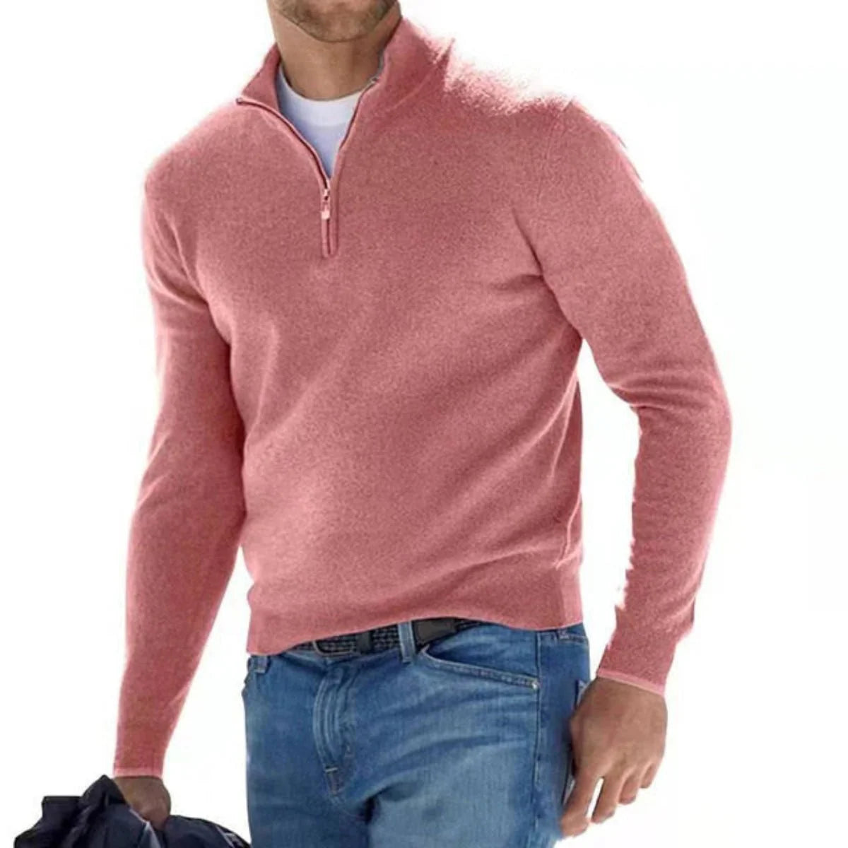 Heren Merino Wol V-hals Trui