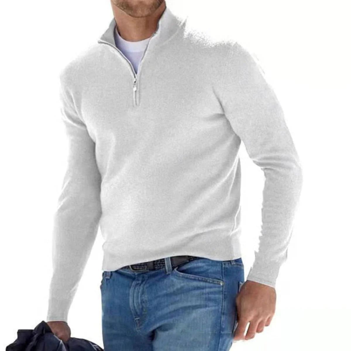 Heren Merino Wol V-hals Trui