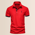 Heren Polo Shirt Van Polyester Met Opstaande Kraag