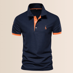 Heren Polo Shirt Van Polyester Met Opstaande Kraag
