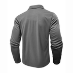 Heren Polo Shirt met Lange Mouwen van Katoenmengsel