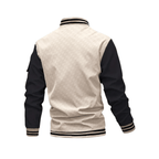 Heren Regular Fit Casual Bomberjack met Patchzak