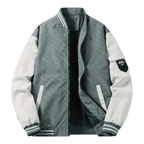 Heren Regular Fit Casual Bomberjack met Patchzak