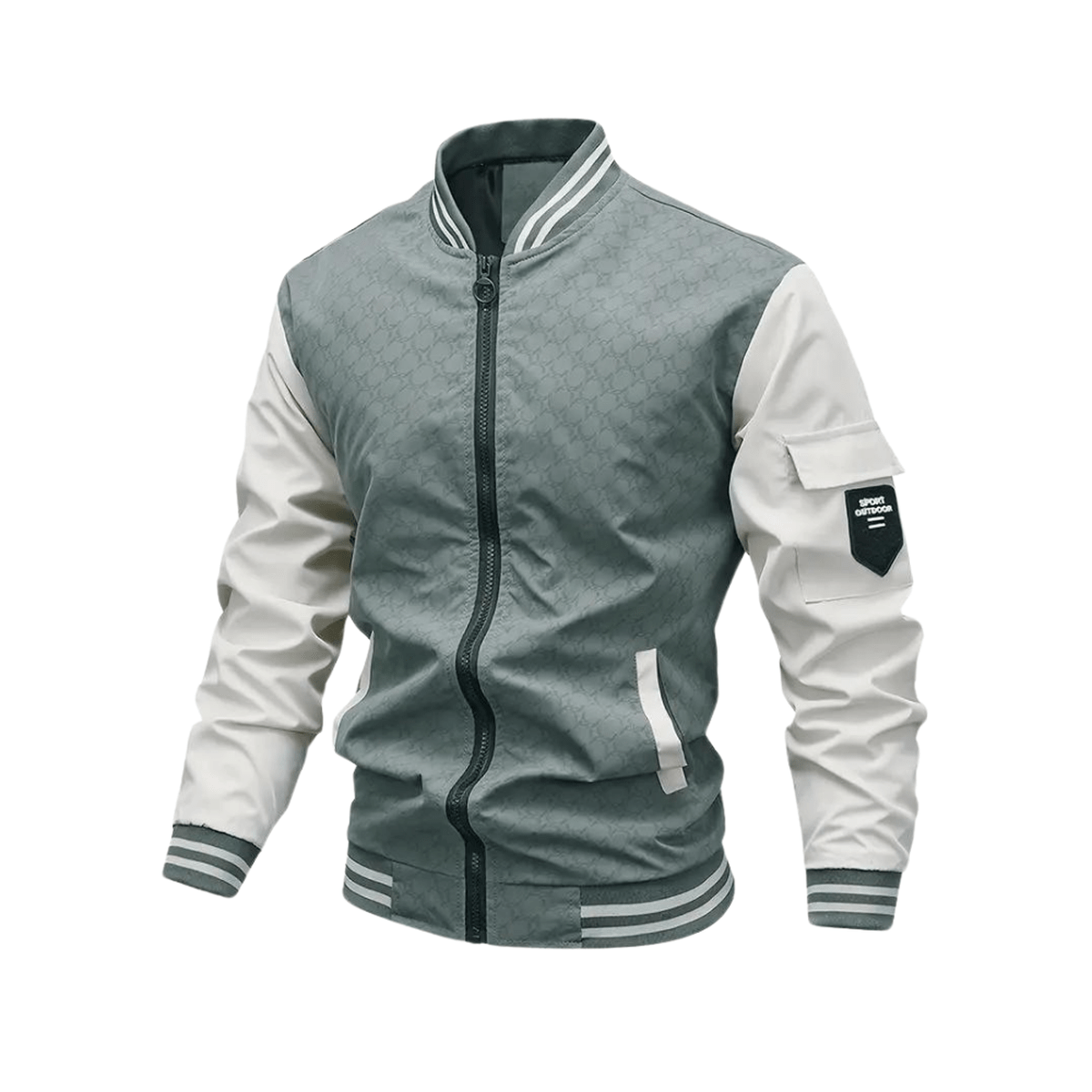 Heren Regular Fit Casual Bomberjack met Patchzak