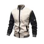 Heren Regular Fit Casual Bomberjack met Patchzak
