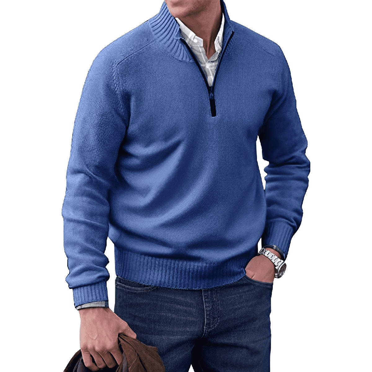 Heren Relaxed Fit Wol Lange Mouwen Trui