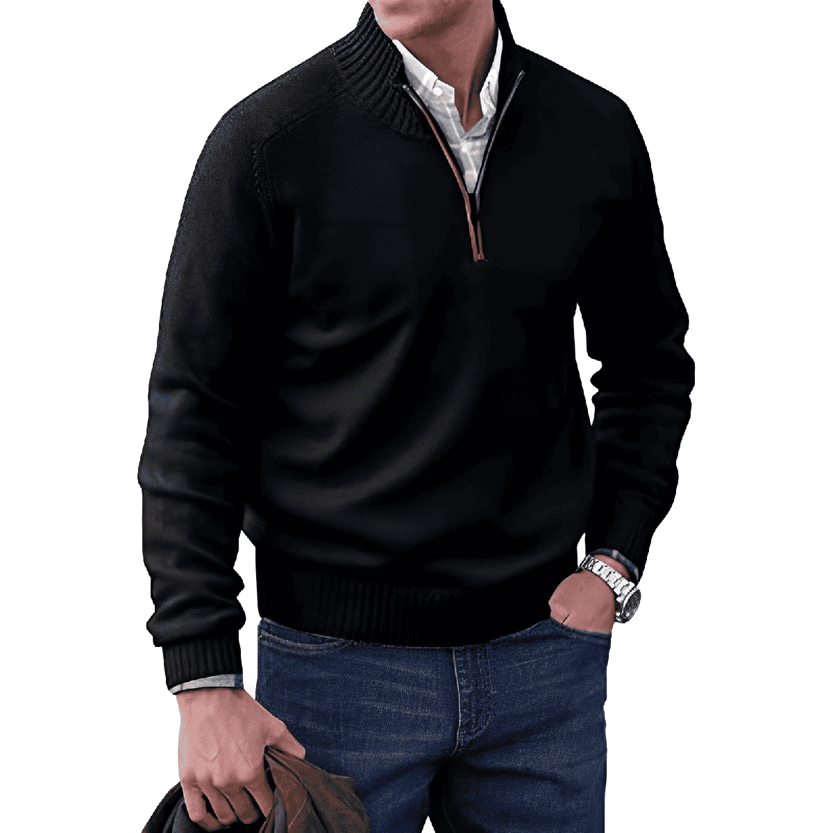 Heren Relaxed Fit Wol Lange Mouwen Trui