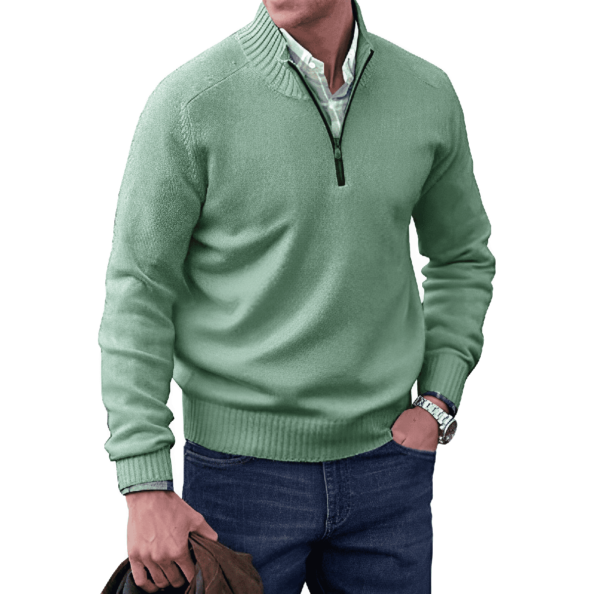 Heren Relaxed Fit Wol Lange Mouwen Trui