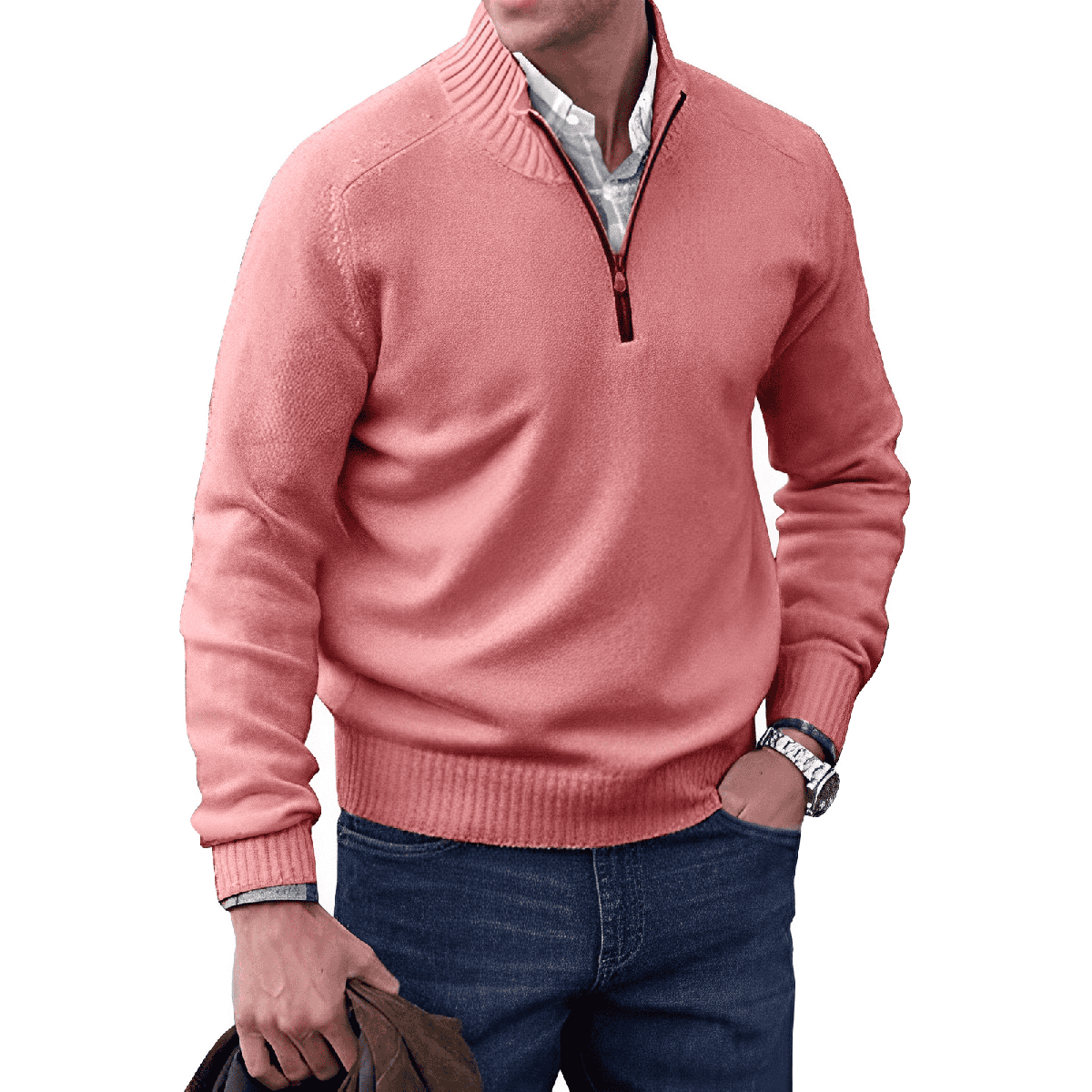 Heren Relaxed Fit Wol Lange Mouwen Trui