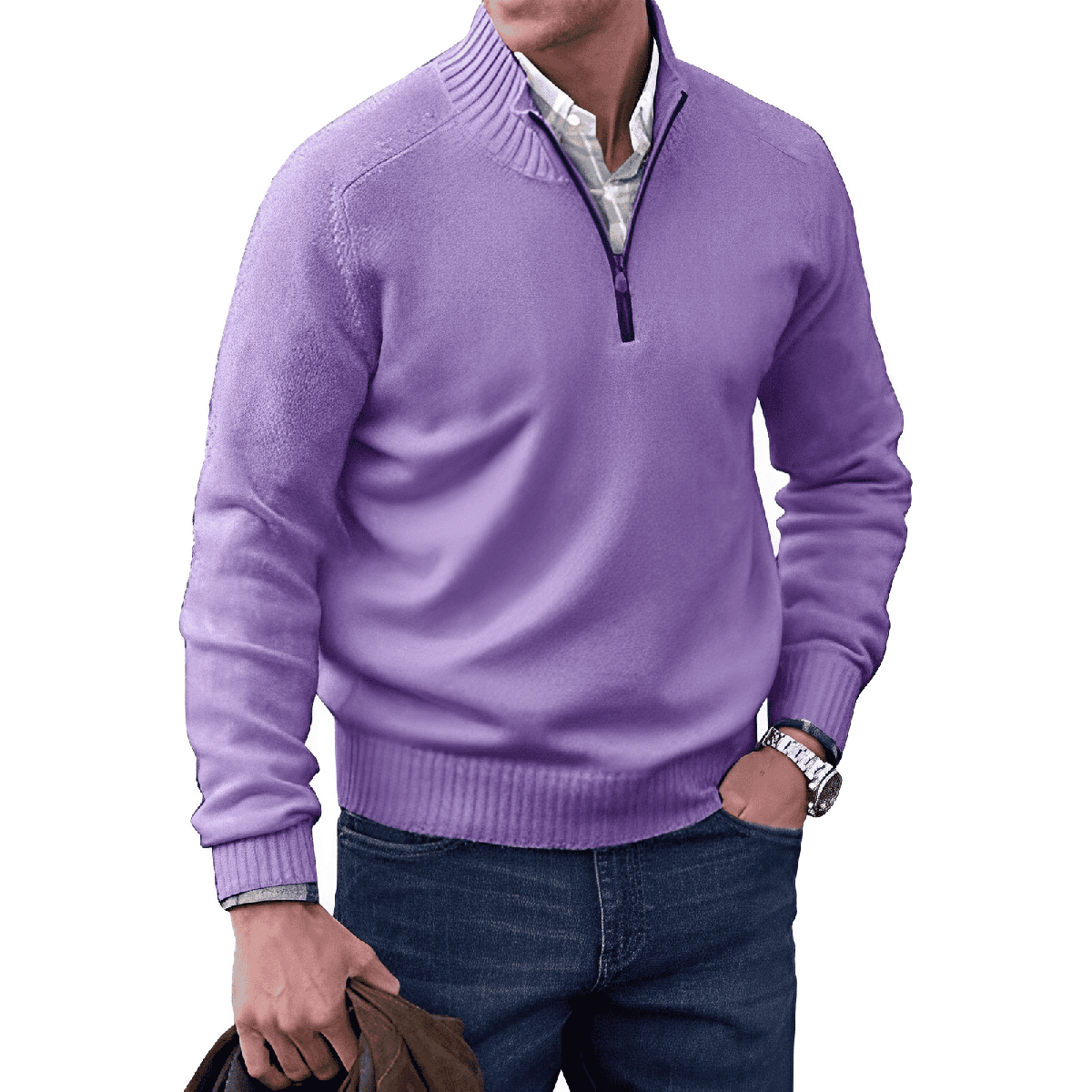 Heren Relaxed Fit Wol Lange Mouwen Trui