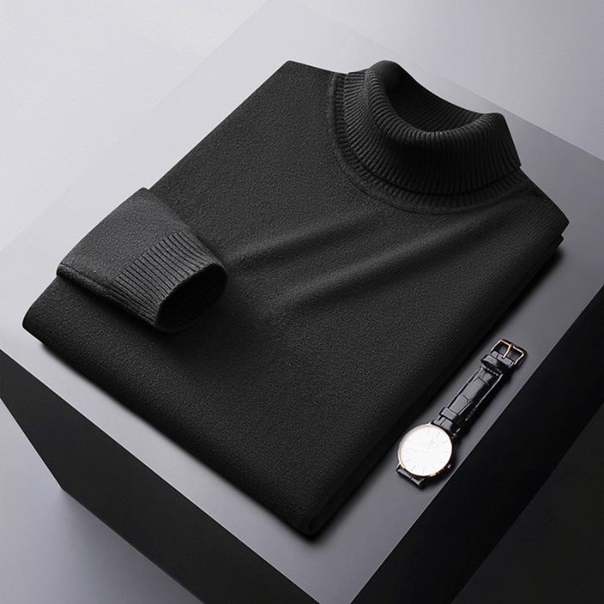 Heren Slim Fit Katoenen Coltrui voor Herfst en Winter