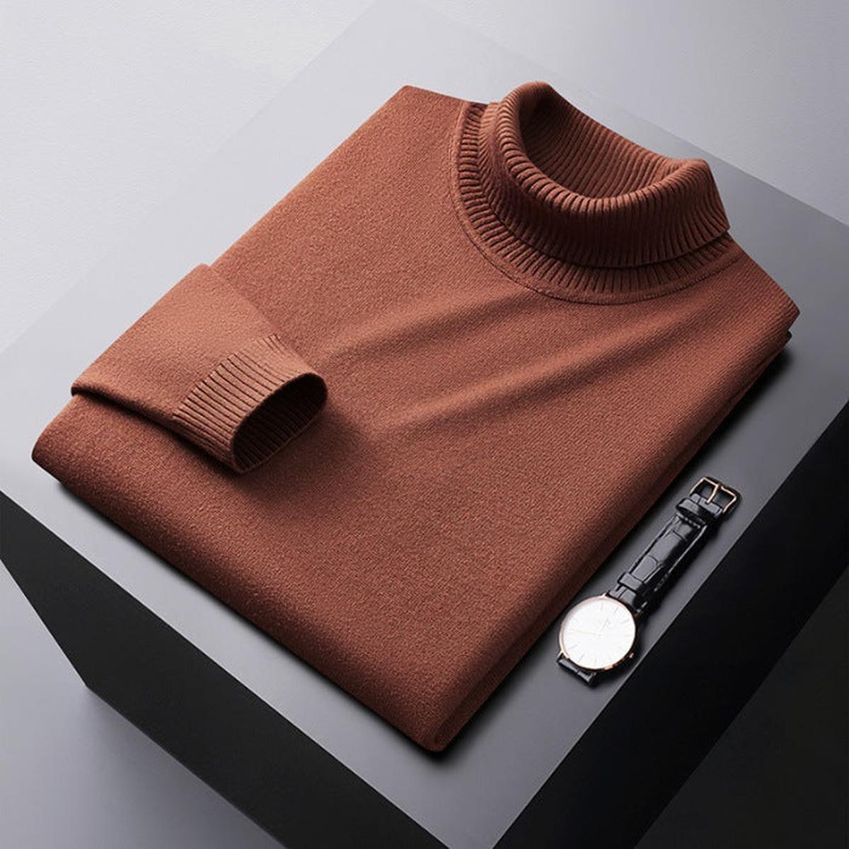 Heren Slim Fit Katoenen Coltrui voor Herfst en Winter