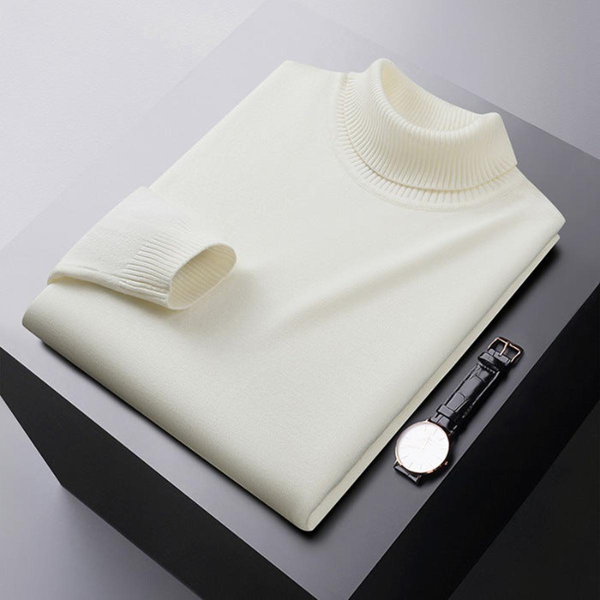 Heren Slim Fit Katoenen Coltrui voor Herfst en Winter