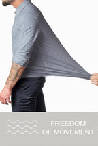Heren Slim-Fit Kreukvrije Stretch Overhemd