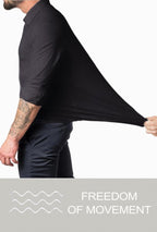Heren Slim-Fit Kreukvrije Stretch Overhemd