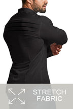 Heren Slim-Fit Kreukvrije Stretch Overhemd