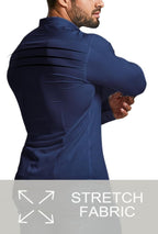 Heren Slim-Fit Kreukvrije Stretch Overhemd