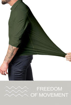 Heren Slim-Fit Kreukvrije Stretch Overhemd