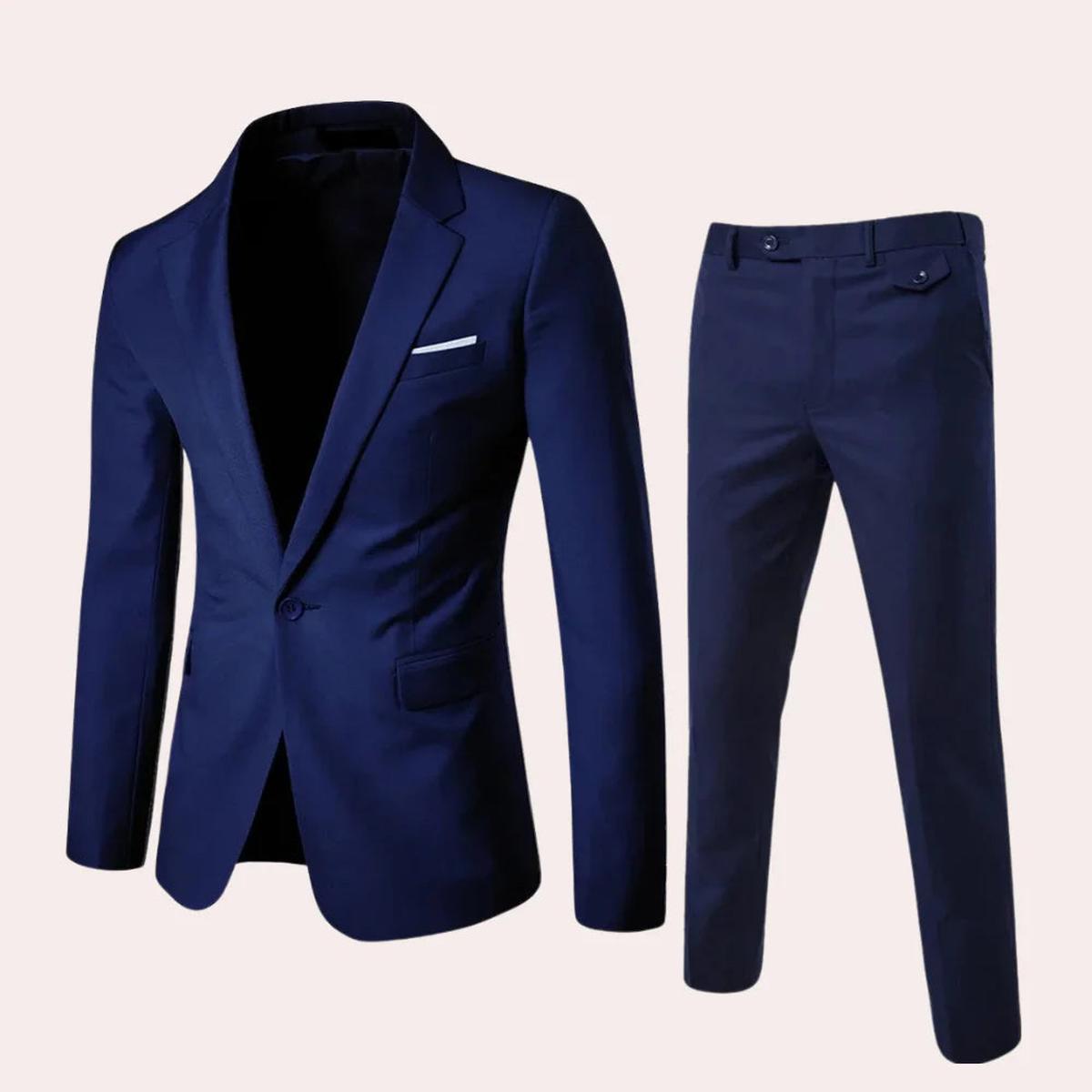 Heren Slim-Fit Pak met Blazer en Broek