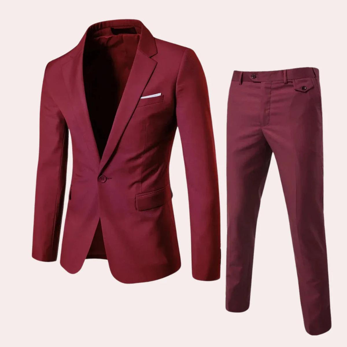 Heren Slim-Fit Pak met Blazer en Broek