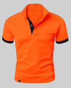Heren Slim Fit Polo Shirt met Contrastafwerking