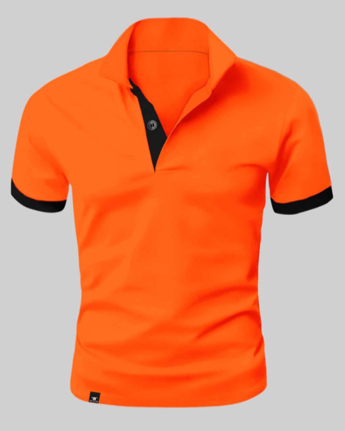 Heren Slim Fit Polo Shirt met Contrastafwerking