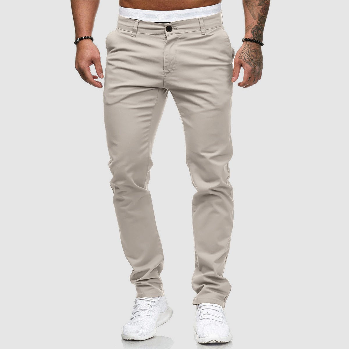 Heren Slim Fit Rechte Casual Broek