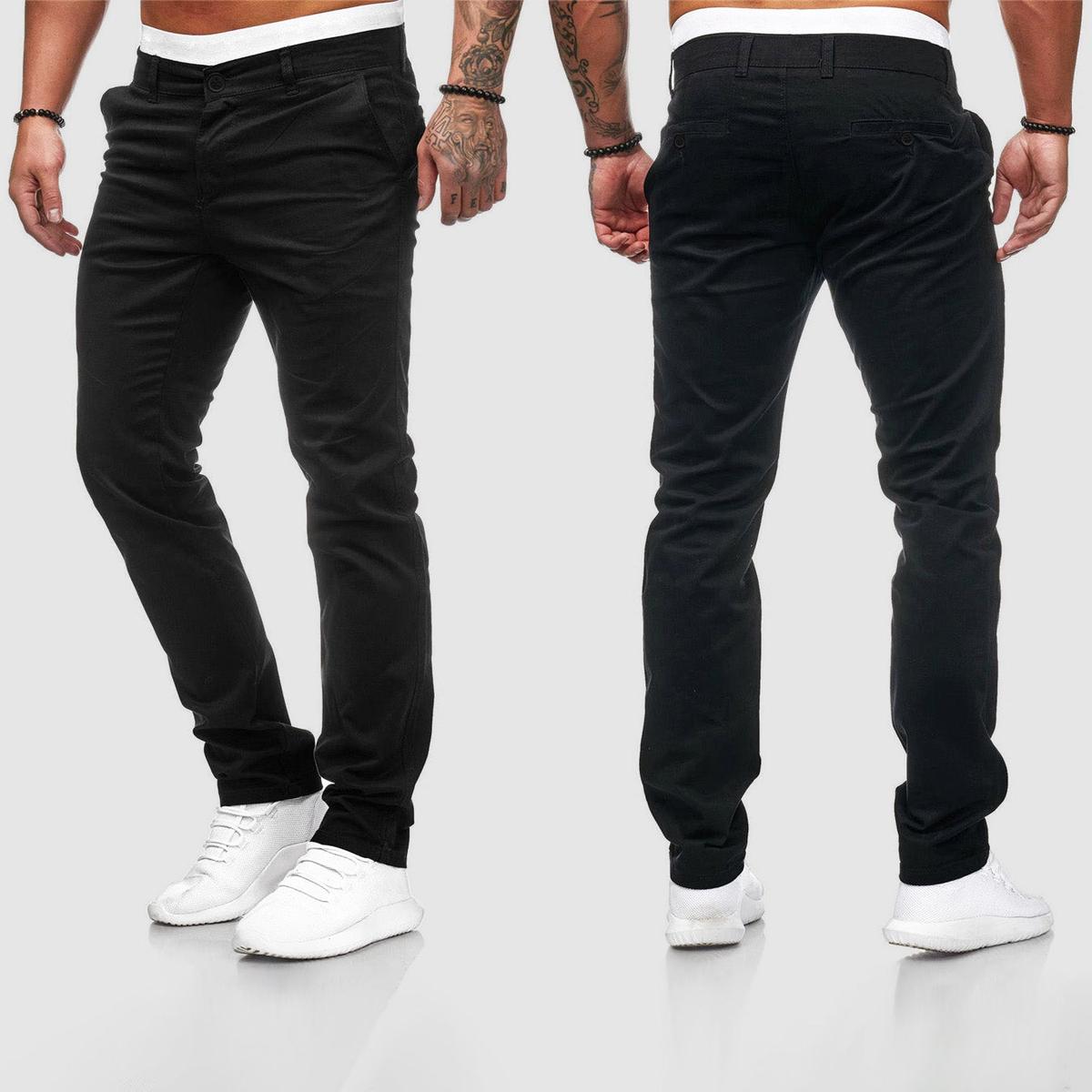 Heren Slim Fit Rechte Casual Broek