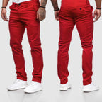 Heren Slim Fit Rechte Casual Broek