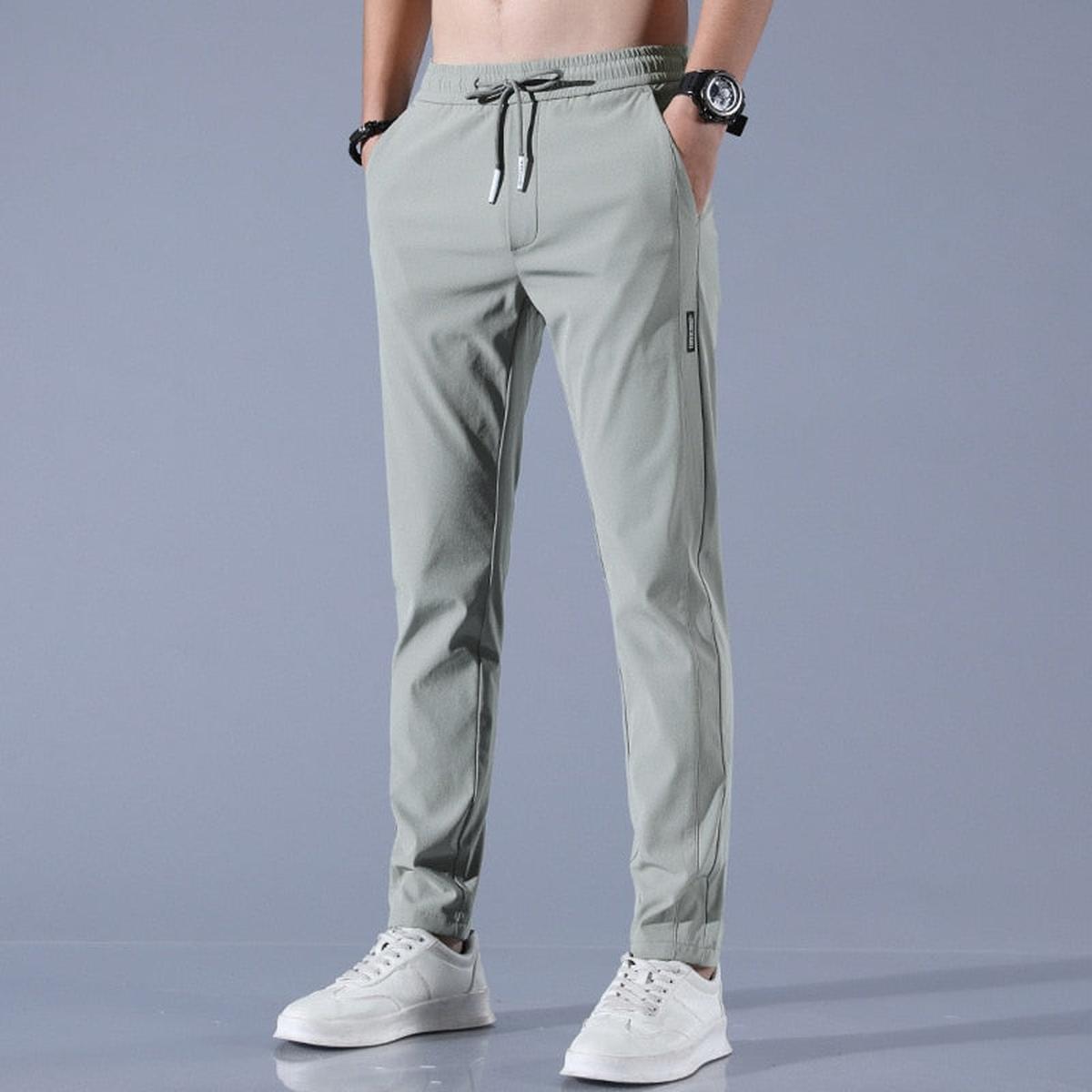 Heren Slim Tapered Joggingbroeken met Zakken