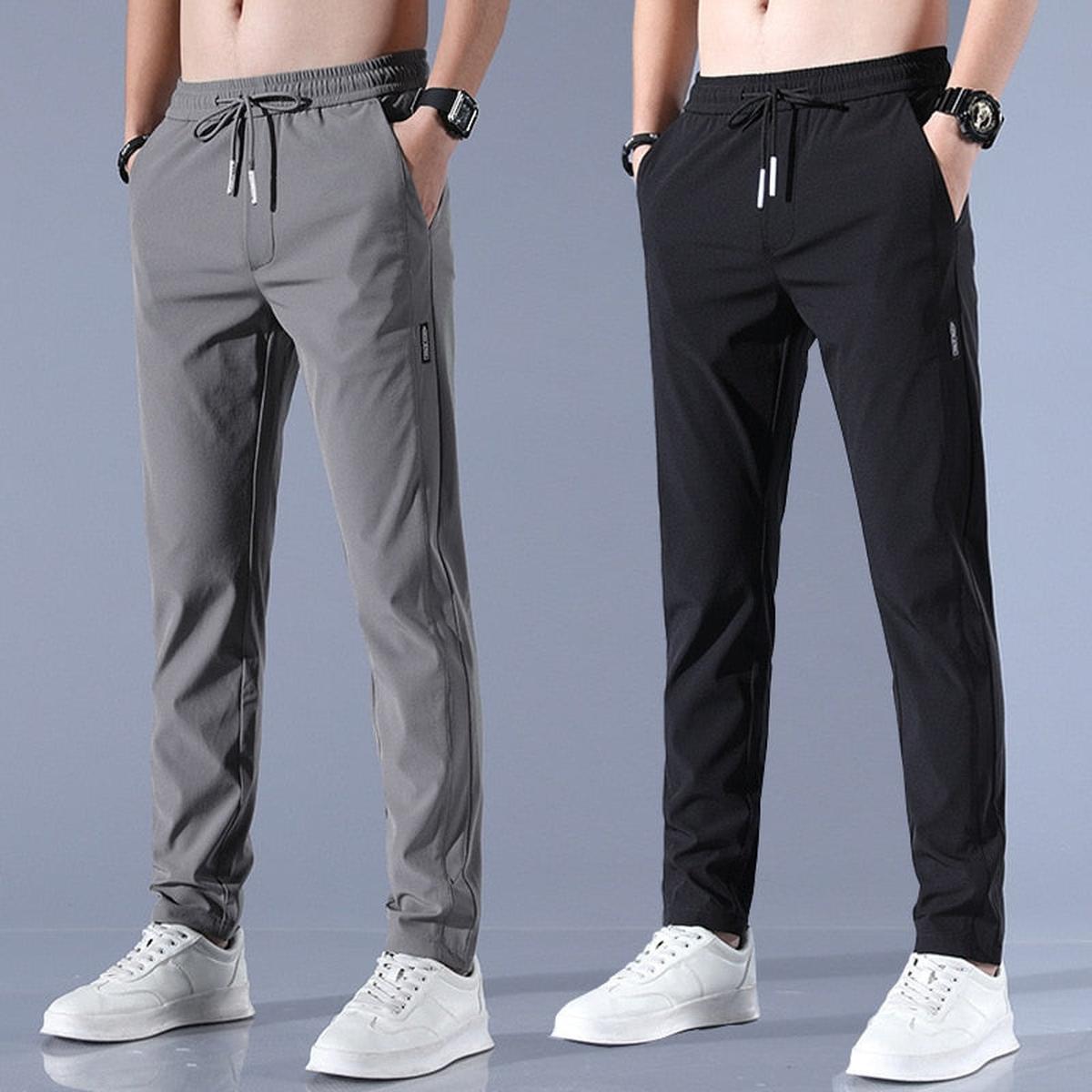 Heren Slim Tapered Joggingbroeken met Zakken