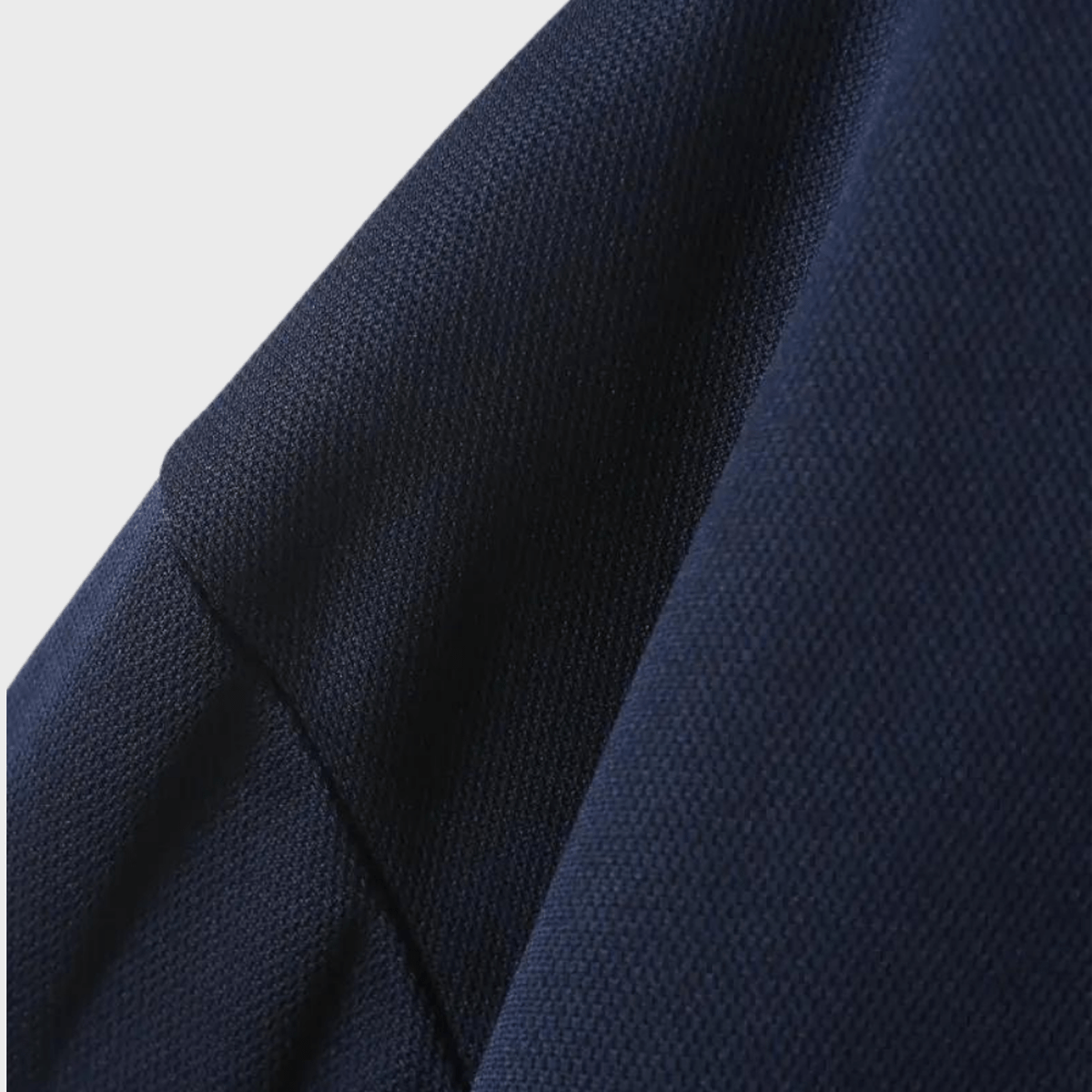 Heren T-shirt met Lange Mouwen, Geruite Kraag en Zak