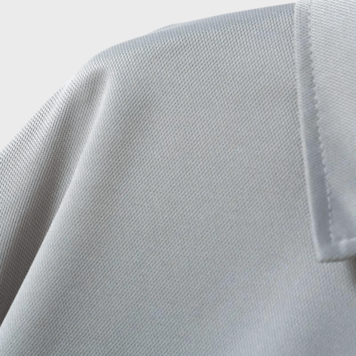 Heren T-shirt met Lange Mouwen, Geruite Kraag en Zak