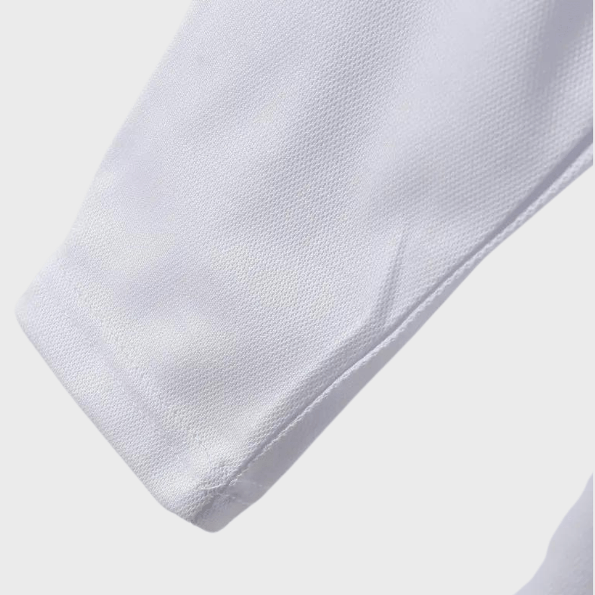 Heren T-shirt met Lange Mouwen, Geruite Kraag en Zak
