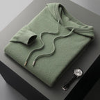 Heren Trui Merinowol Hoodie - Ademend, Comfortabel, Klassiek Ontwerp