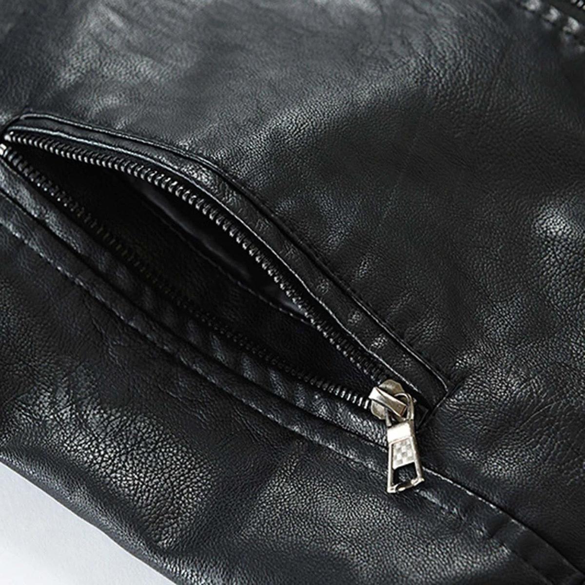 Heren Vintage Windbreaker Jack van PU-leer