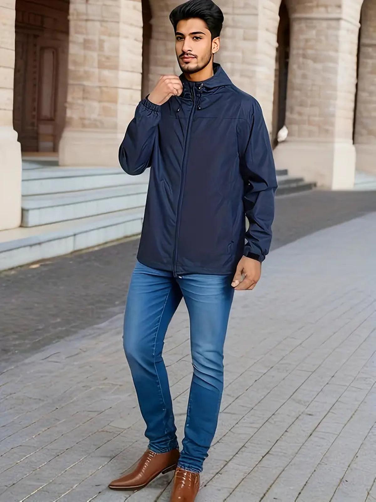 Heren Waterdichte Capuchon Windbreaker Jas