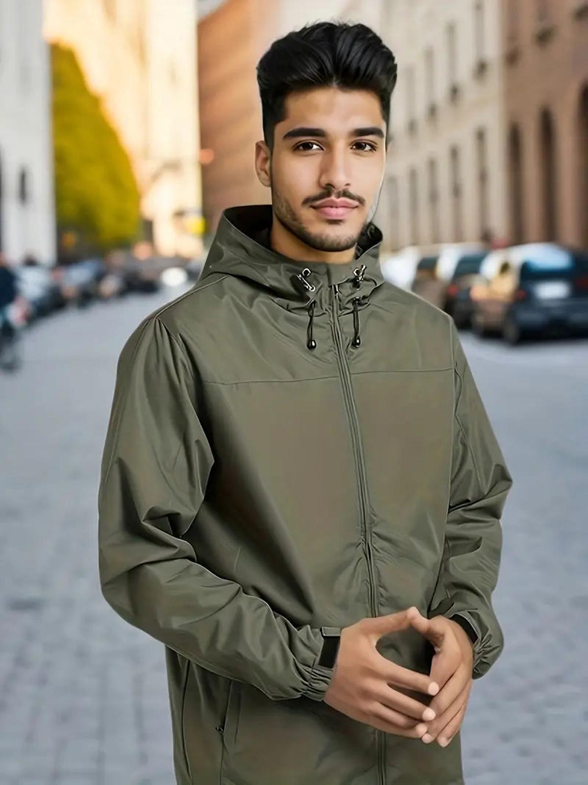 Heren Waterdichte Capuchon Windbreaker Jas
