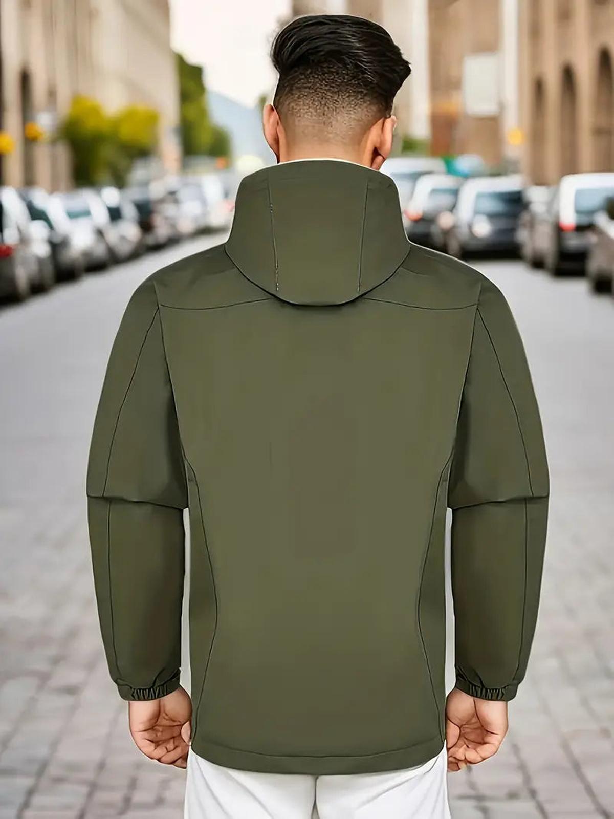 Heren Waterdichte Capuchon Windbreaker Jas