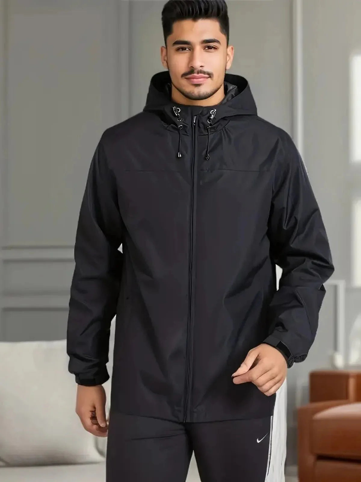 Heren Waterdichte Capuchon Windbreaker Jas