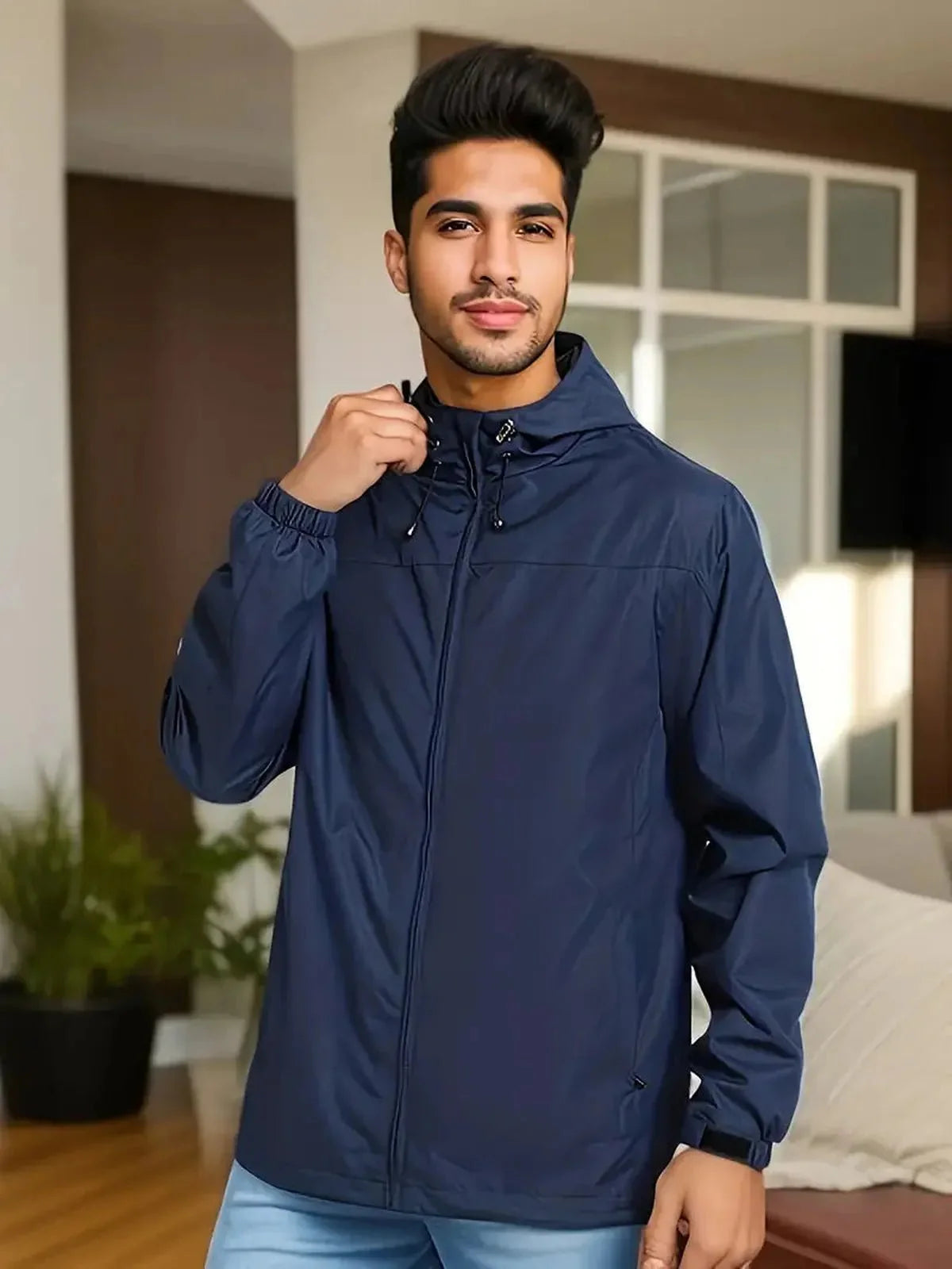 Heren Waterdichte Capuchon Windbreaker Jas