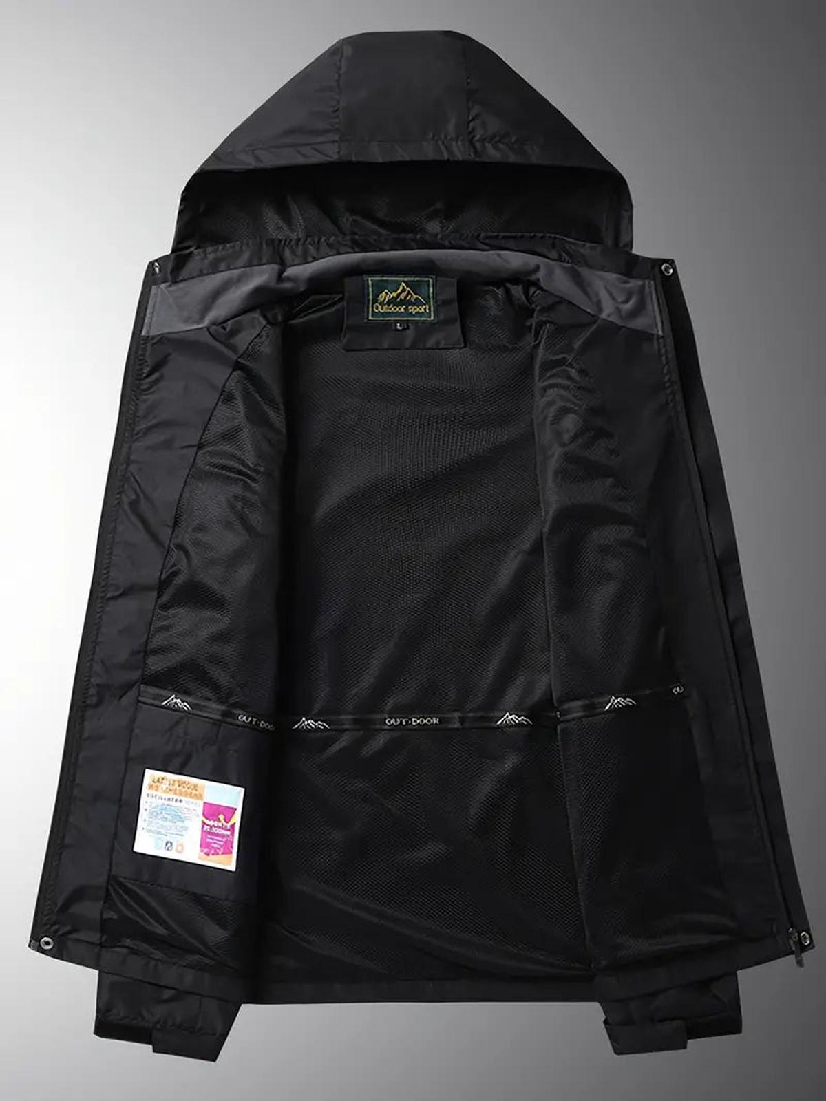 Heren Waterdichte Winddichte Outdoor Jas Met Verstelbare Capuchon