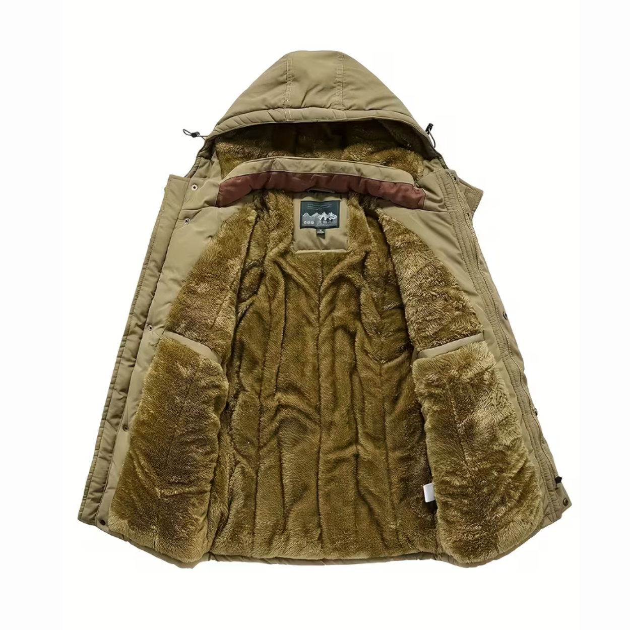 Heren Winter Parka Met Fleece Voering En Nepbont Capuchon