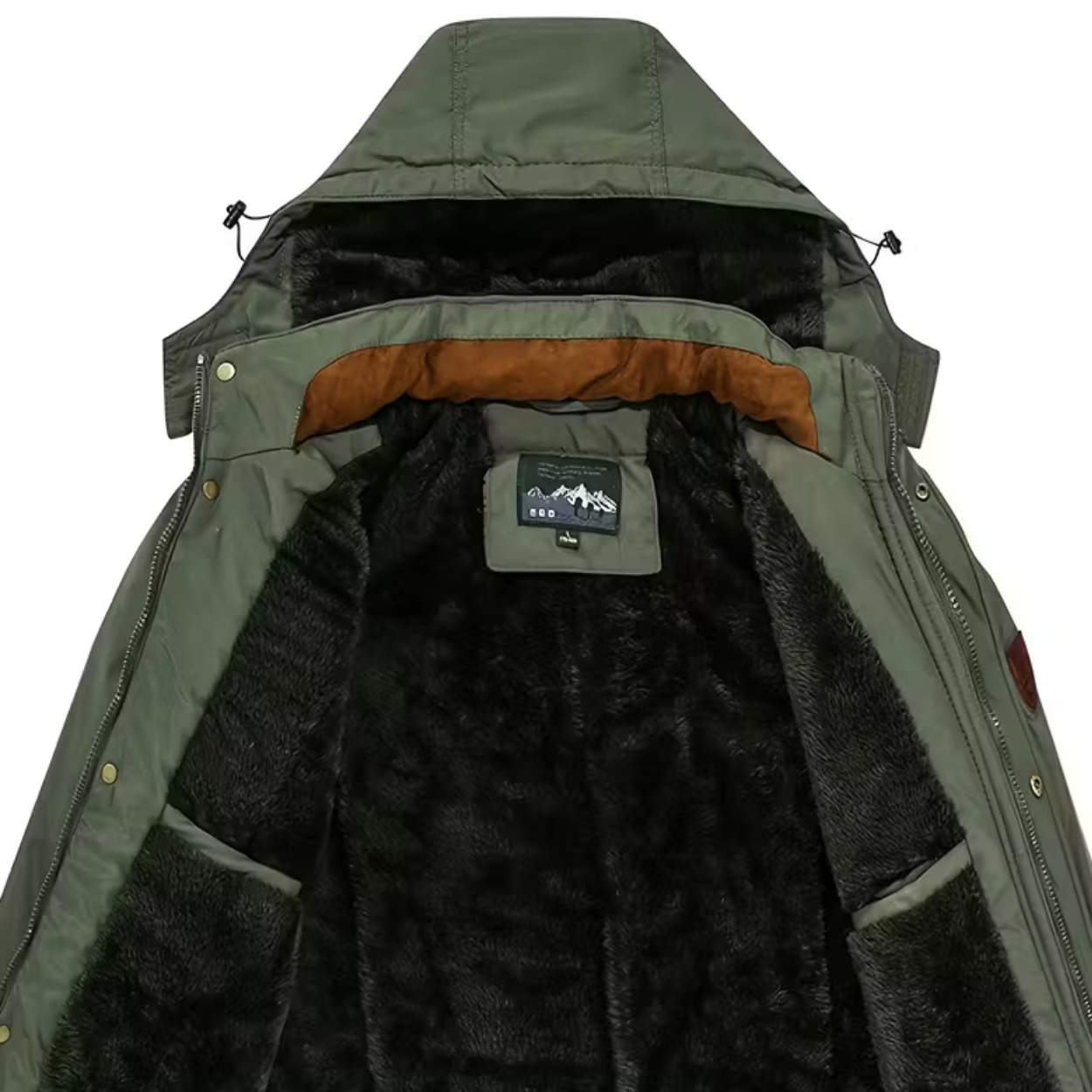 Heren Winter Parka Met Fleece Voering En Nepbont Capuchon