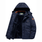 Heren Winter Parka Met Fleece Voering En Nepbont Capuchon