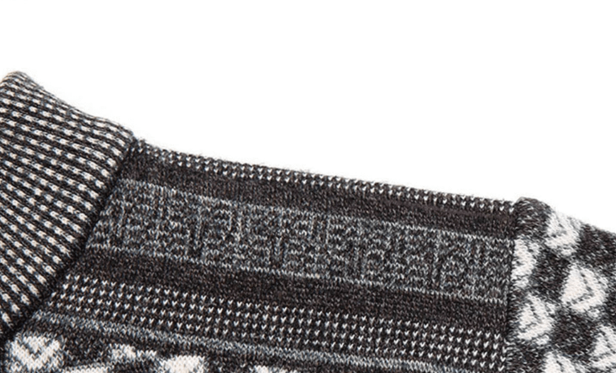 Heren Winter Trui Met Ruit Breipatroon