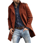 Heren Wollen Trenchcoat Voor Herfst En Winter