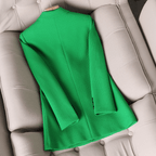 Herfst Vrouwen Ruitpatroon Blazer met Lange Mouwen