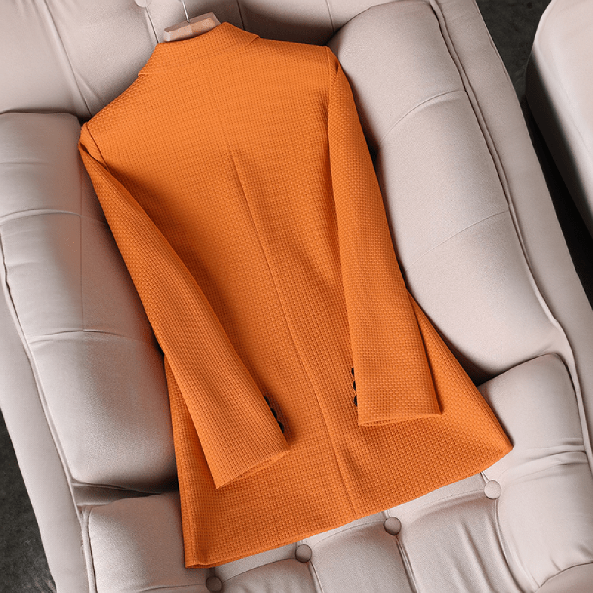 Herfst Vrouwen Ruitpatroon Blazer met Lange Mouwen