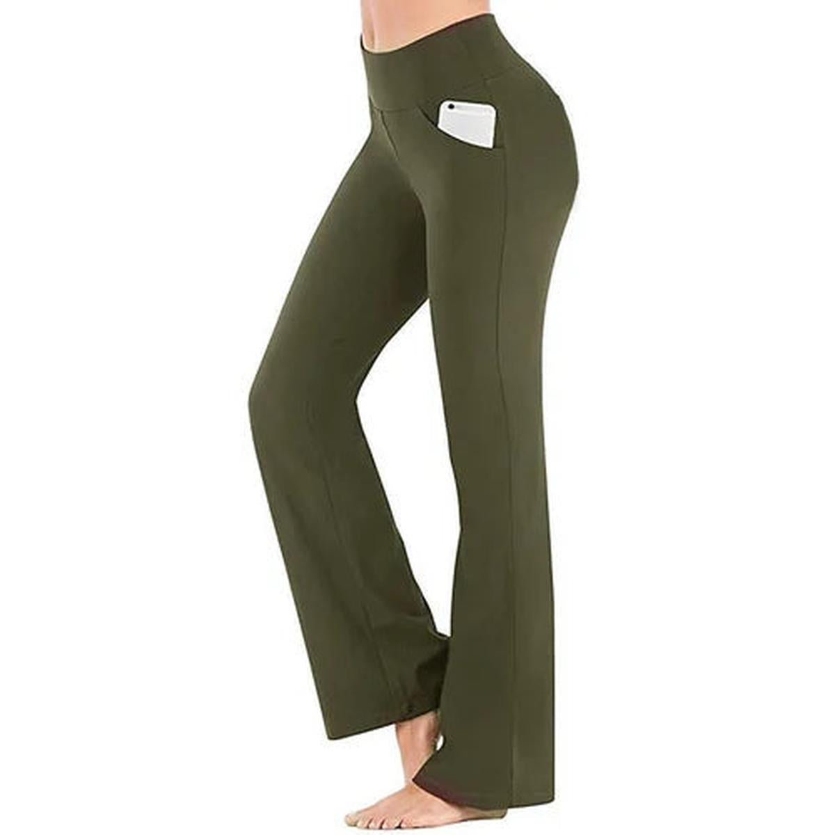 Hoge Taille Flaired Yoga Legging Met Zijzak Voor Dames